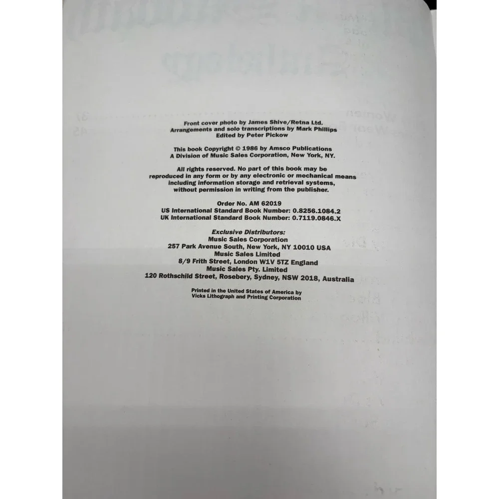 Black Sabbath Anthology Guitar TAB Songbook Amsco Ozzy Iommi Paranoid War Pigs